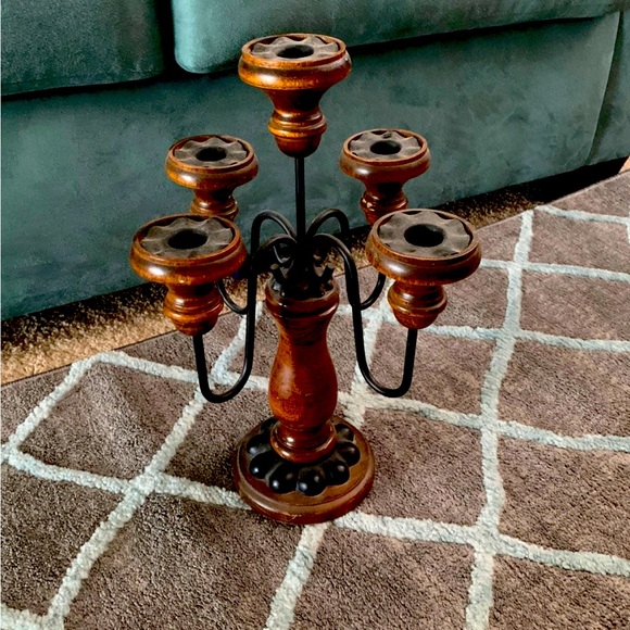 v i n t a g e :: farmhouse goth primitive mcm
 retro style candleholder - Picture 1 of 3